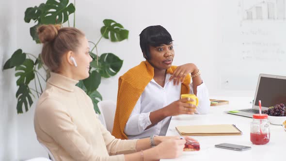 Beautiful Black Business Lady During Break Time on Work Place