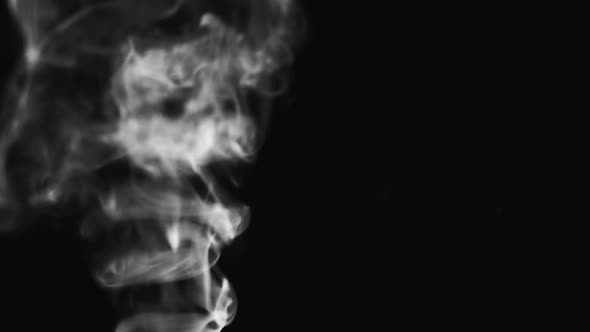 Background Smoke, Steam Swirling On A Black