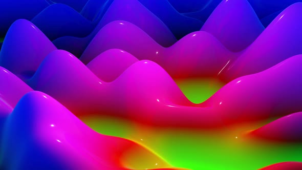 Looped Animation Rainbow Color Surface