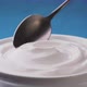 Bowl of Sour Cream on Blue Background Greek Yogurt - VideoHive Item for Sale