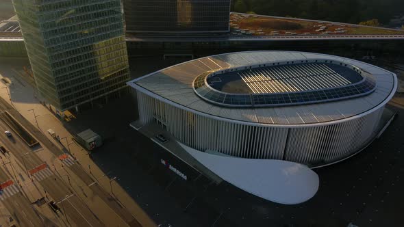 Luxembourg Kirchberg Philharmonie drone footage