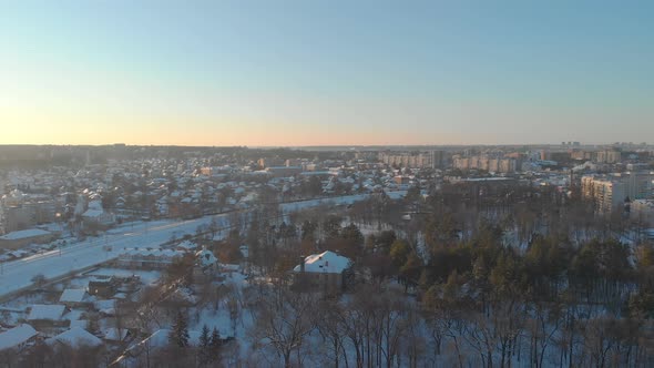 Winter Forest Cityscape