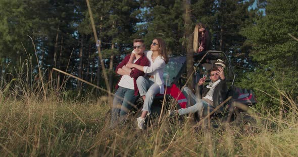 Young Friends Having Fun in Morning Sun