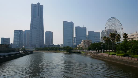 Beautiful building around Yokohama city in Japan