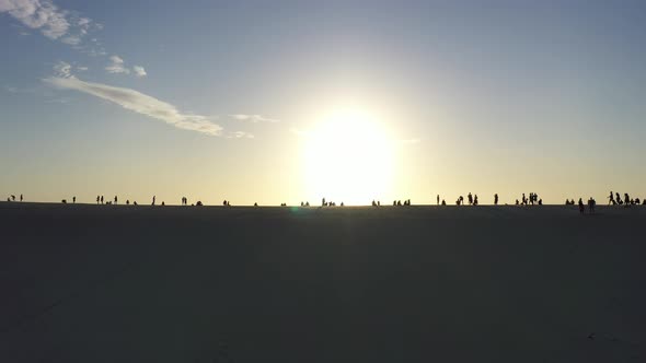 Jericoacoara Brazil. Sunset sky at tropical scenery for vacation travel.