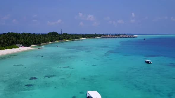 Aerial drone landscape of sea view beach by clear sea with sand background