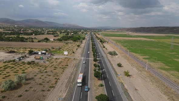 Road Farmland Transportation Drone Railway