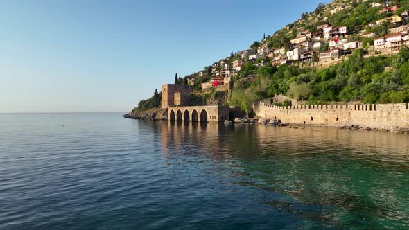 Sea Texture Aerıal Vıew 4 K Turkey Alanya