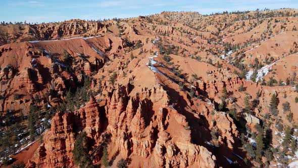 Aerial of the rugged landscape of southern Utah