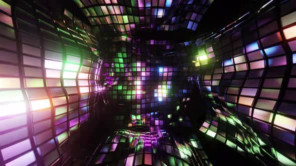 Multicolored Room Vj Loop Background 4K