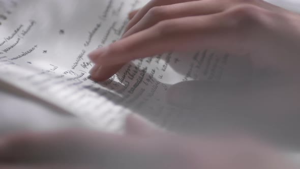 Woman Reading Handwritten Letter