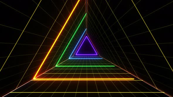 Motion Wave VJ Retro Style 80s Grid Triangles alt