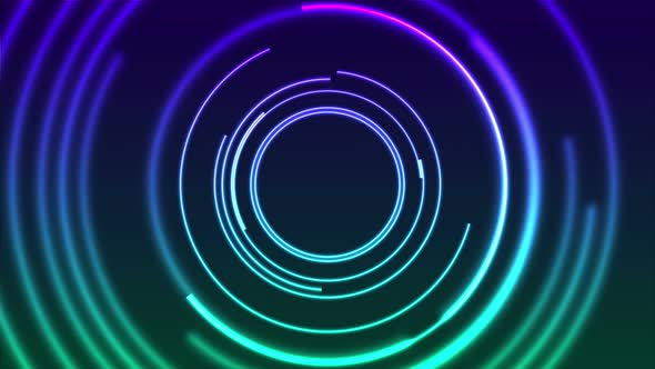 Colorful Neon Glowing Linear Circles alt
