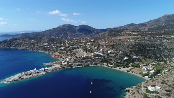 Monastery of Chrisopigi Faros on the island of Sifnos in the Cyclades in Greece