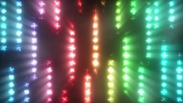 Colorful Flashing of Multicolored Spotlights alt