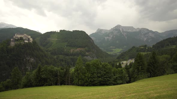 Hohenwerfen Castle, Werfen in Austria. Zoom in