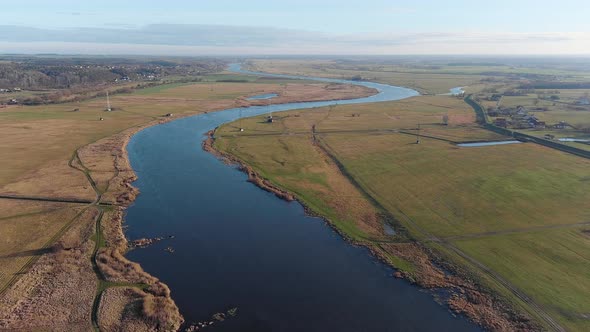 Warta River Gorzow Wielkopolski Poland Aerial 