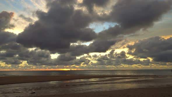 Scenery Sunset In Cloudy Sky At Naiyang Beach.