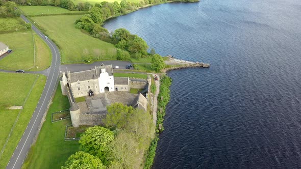 Aerial View of Parke's Castle in County Leitrim Ireland