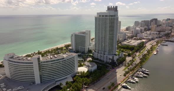 5k Graded Dlog Aerial Video Miami Beach Fontainebleau Hotel