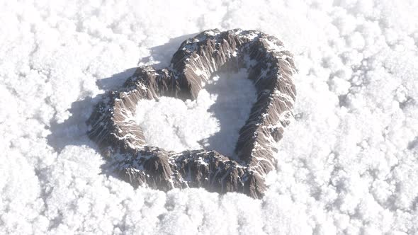 Heart Shaped Rocks Above the Clouds 4k