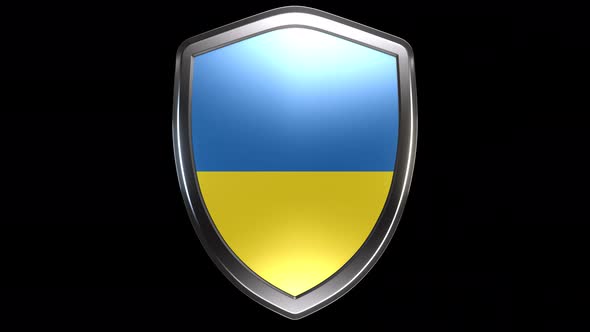 Ukraine Emblem Transition with Alpha Channel - 4K Resolution