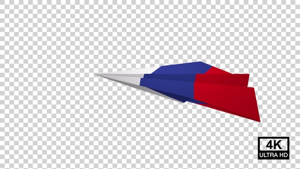 Paper Airplane Of Russia Flag V2