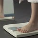 Normal Weight, Girl Checking Dieting Results on Scales at Home, Healthy Body - VideoHive Item for Sale