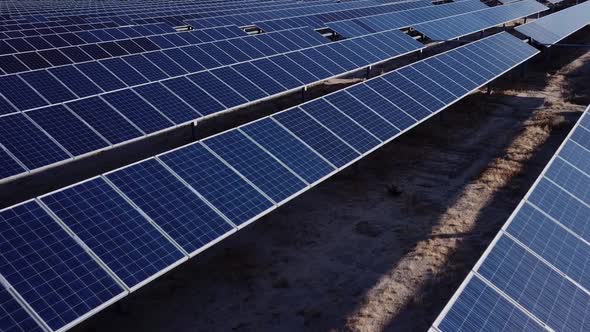 Aerial Shot Of Solar Panels