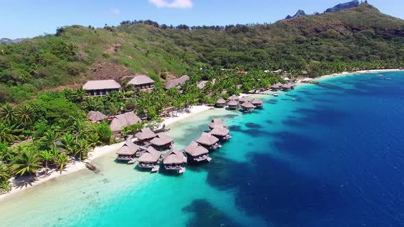 Overwater Bungalows in Bora Bora