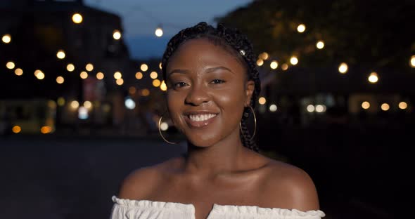 Portrait of Smiling African Girl.