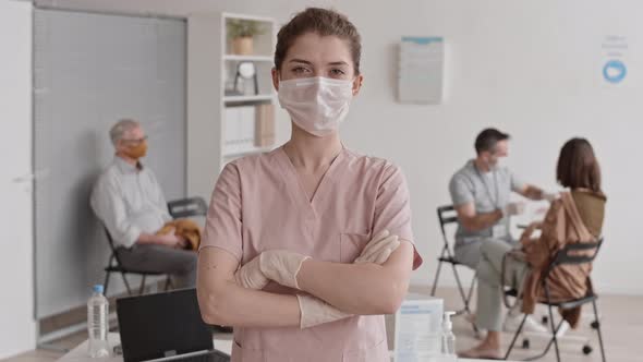 Young Female Doctor Posing in Hospital