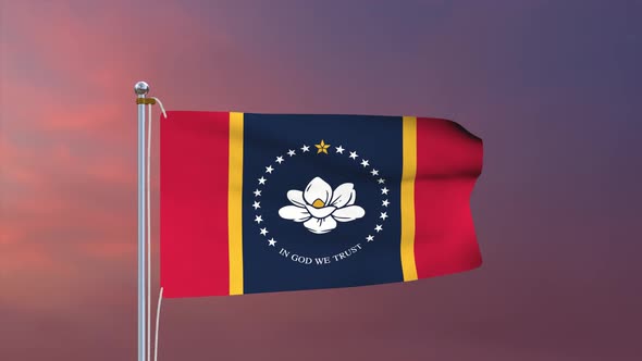 Mississippi Flag 4k
