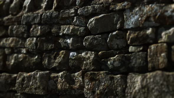 Closeup of Old Stone Wall