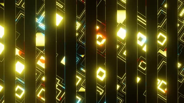 Vj Loop Animation Of Yellow Running Lines 02