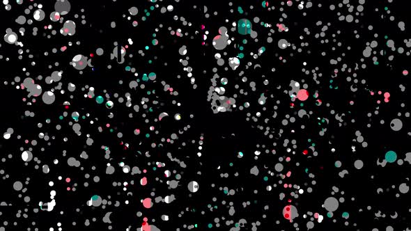 Dynamic Floating Multicoloured Dust Particles. Looping Motion Background