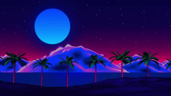 80 Style Night Landscape