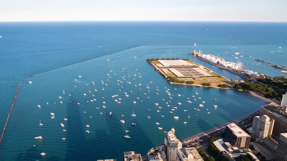 Chicago Lake Michigan Time Lapse in Summer