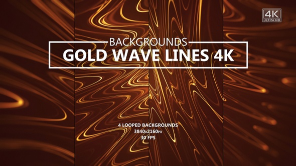 Gold Wave Lines Abstract Backgrounds