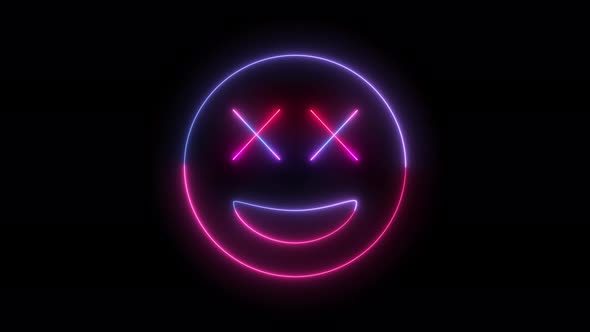 Neon Glowing Smile