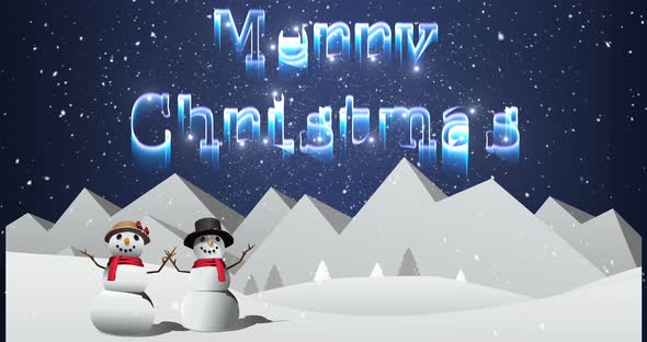 Illustration of christmas greeting with merry christmas message 4k