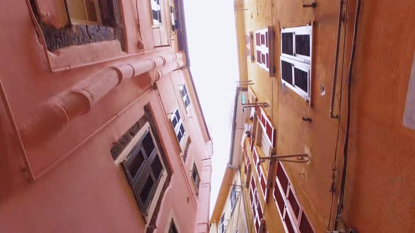 Walking Through an Ancient Narrow Street in Cinque Terre