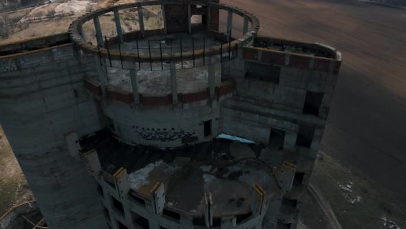 Aerial View of a Unfinished Multistorey Building