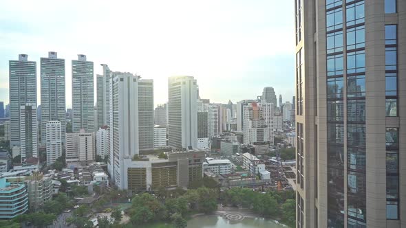 Beautiful building architecture around Bangkok city in Thailand