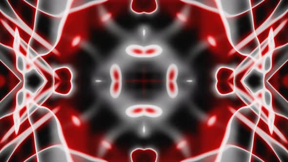 Vj Loop Red Led Neon Abstract Animation with Horns