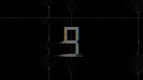 Glitch Countdown 4K Overlay alt