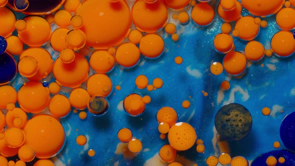 Colorful Orange Black Bubbles Surface Wallpaper Themes Background Multicolor Space Universe Concept