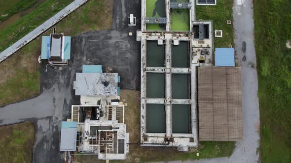 Aerial view Malaysia Indah Water sewerage