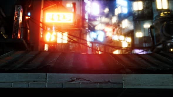 Neon Lights at Rainy Night alt