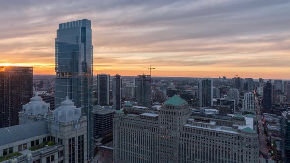 Chicago -  Sunset Urban Time Lapse